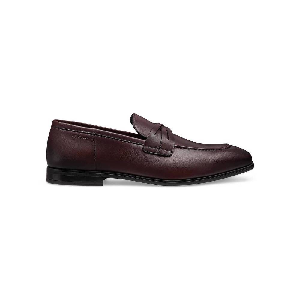 NEW STUART WEITZMAN men's simon criss cross loafer in bordo